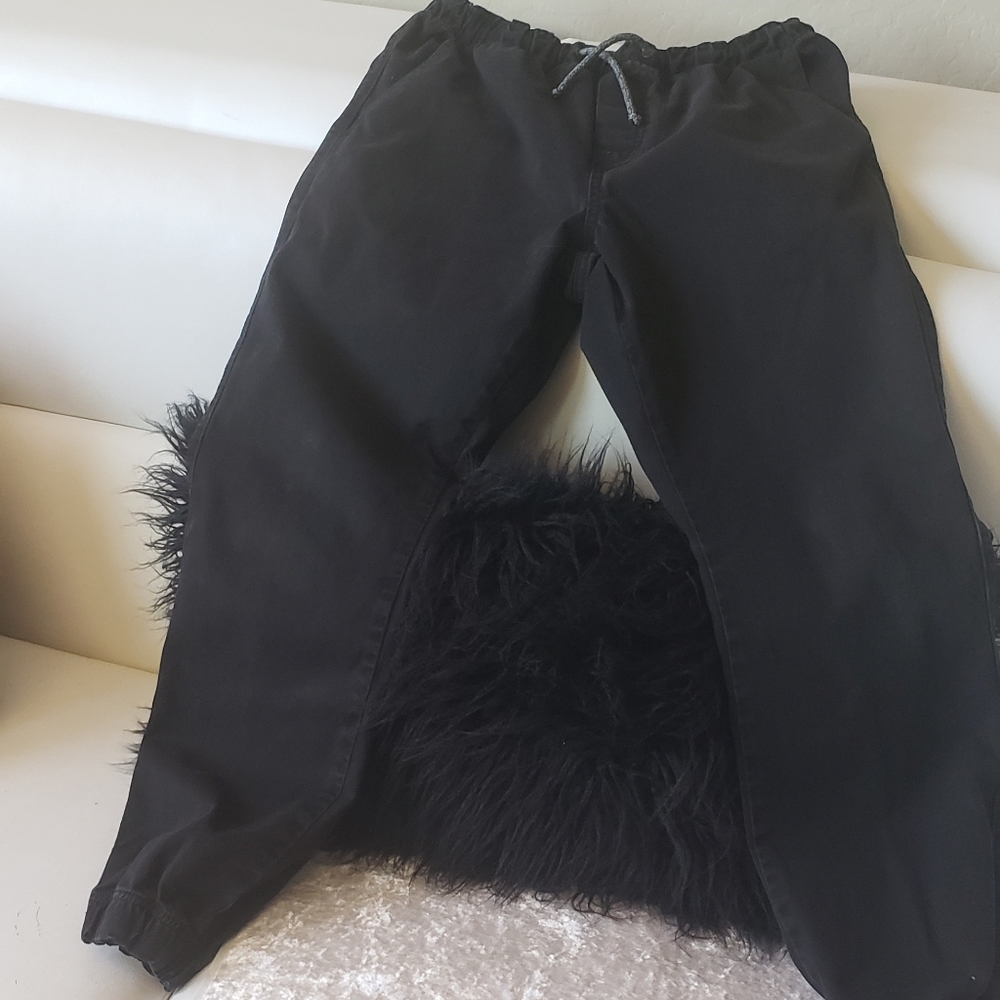 Black Denim Joggers